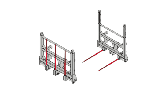 Forca per balloni a 2/3 punte ribaltabili