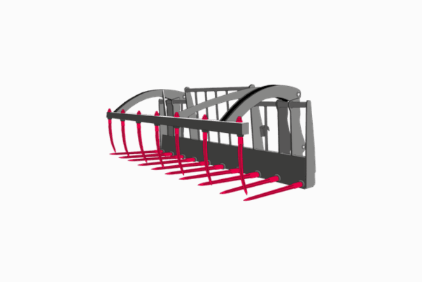 Fork for manure/straw with grab