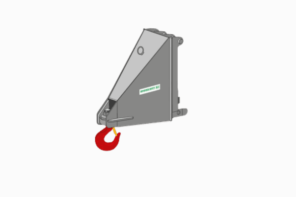 Towing hook on carriage