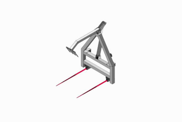 Bale fork with grab